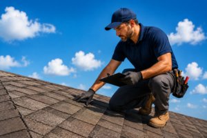 Tampa Bay roofing contractor performing a seasonal roof inspection on a residential home